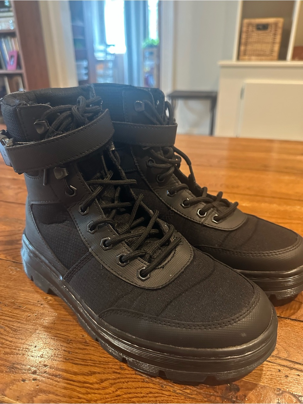 Dr Martens Men's Black comb Tactical Lace-Up Boots with Ankle Strap size 8